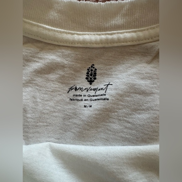 NWT FREE PEOPLE FP Movement Leg Day Tee White Medium - Picture 8 of 11